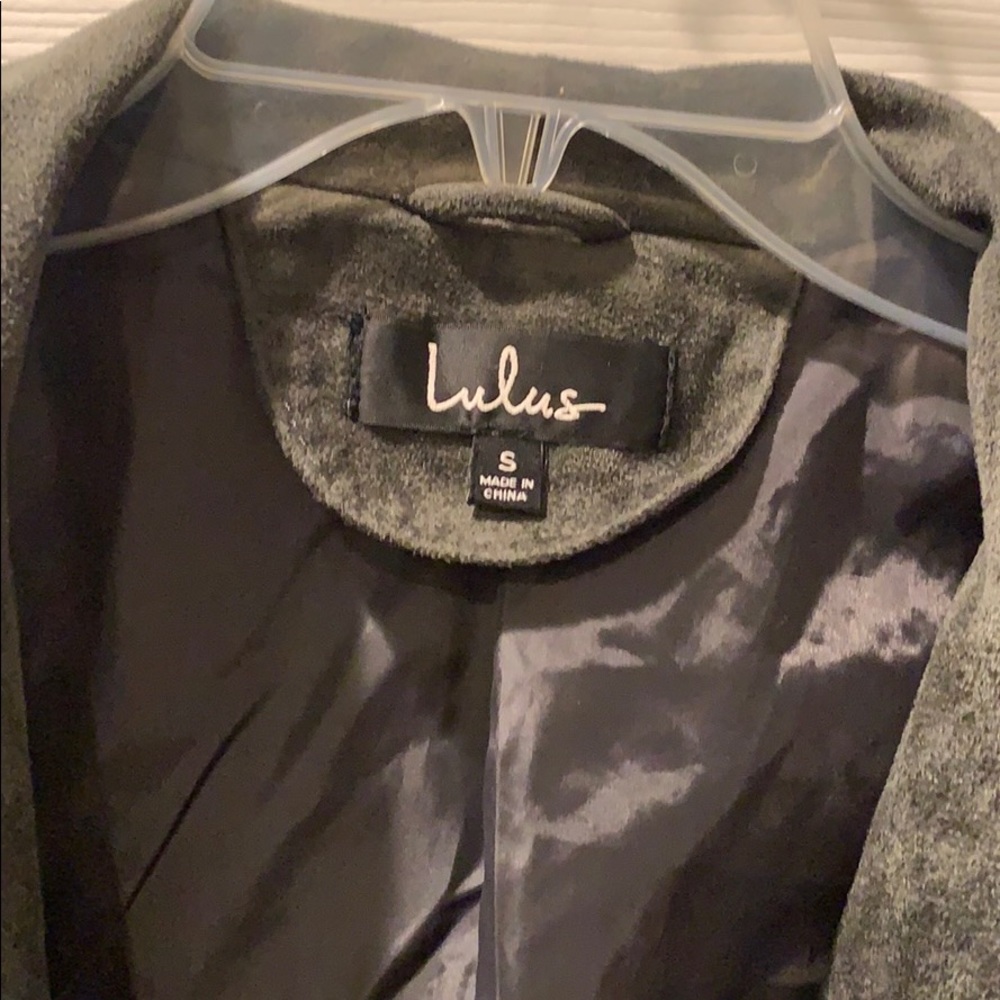 Gray suede material jacket - Picture 2 of 6